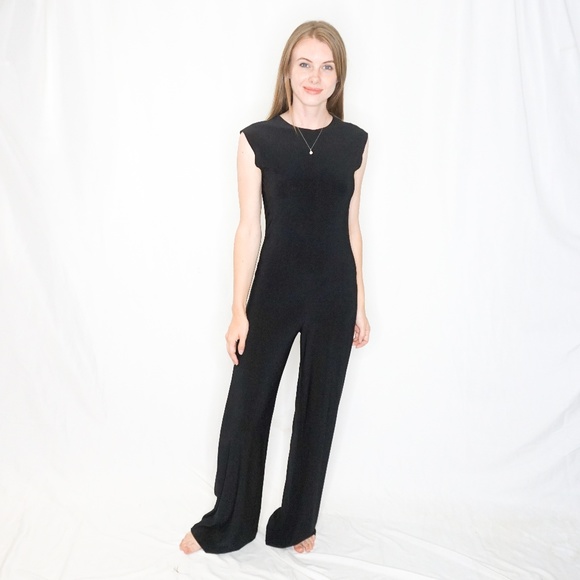NORMA KAMALI Sleeveless Black Jumpsuit Black - Picture 2 of 8